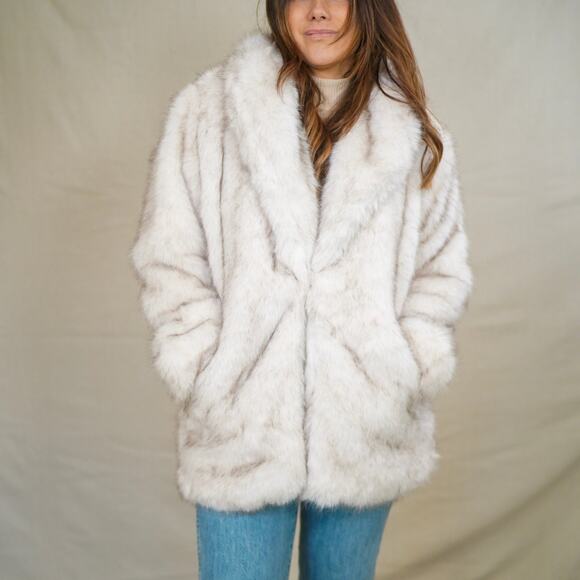 wild fable Jackets & Blazers - Ivory Faux Fur Coat